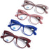 DOOViC 4-Pack Reading Glasses, Blue Light Blocking Computer Readers, Anti Eyestrain, Classic Style Spring Hinge 1.0