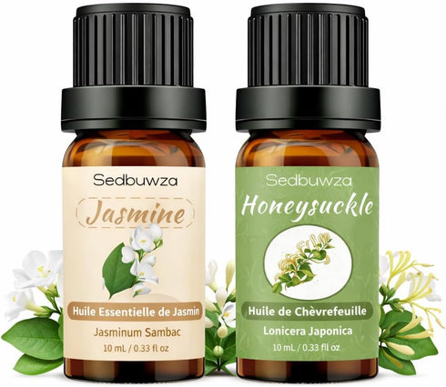 Sedbuwza Jasmine Honeysuckle Essential Oil Set, Jasmine Fragrance Oil Honeysuckle Scent Oil