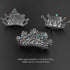 NODG 3 Pieces Silver Tiaras Crown with Hair Comb, Mini Crystal Shiny Tiaras for Women Hair Accessories