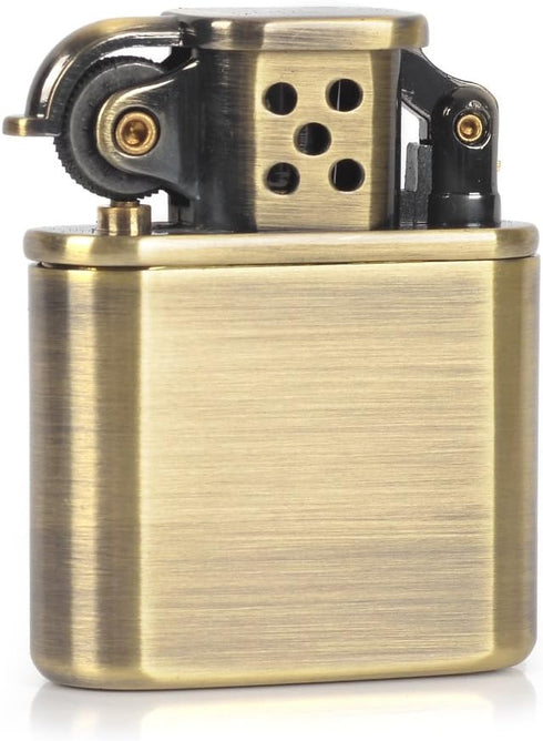 Antique Style Kerosene Brass Metal Lift Arm Windproof Lighter for Collection Decorative Gift (Bronzy)