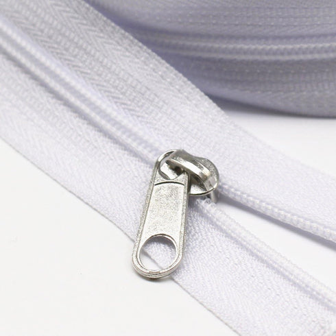 YaHoGa 50PCS Silver Pulls for #3 Nylon Coil Zippers - Zipper Sliders for Luggages, Purses & Bags