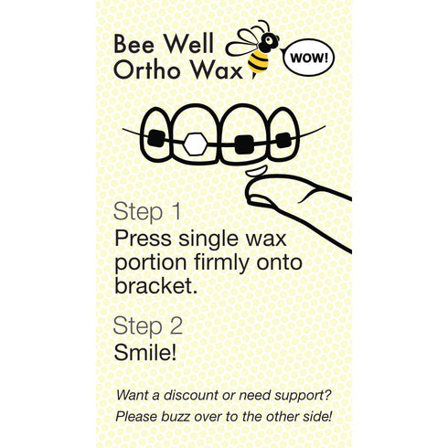 Bee Well Ortho Wax | Pure All Natural Extra Firm Braces Wax | 2 Recyclable Jars, 150 Total Pieces for Braces Discomfort