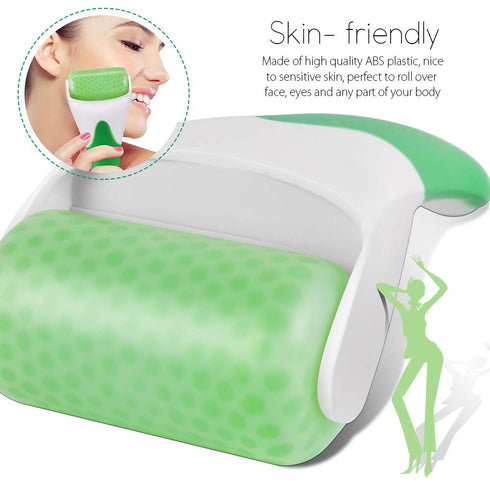 Teenitor Green Ice Roller for Facial Skin Care - Cooling Massager to Soothe and Depuff Beauty Tools