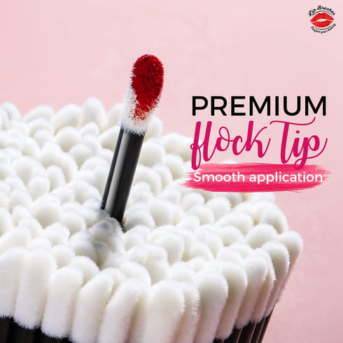 Teenitor 600 Pcs Disposable Lip Wands, Lip Applicators, Lint Free Makeup Brushes for Beauty Tool Black