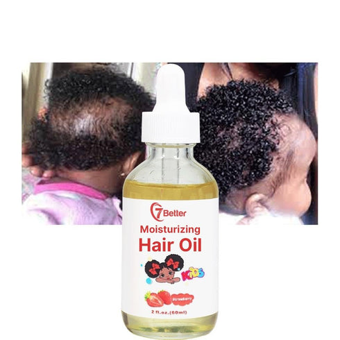 Natural Baby Kids Hair Growth Serum Oil, Extra Strength Nourishing Black Seed Oil for Thick and Full Children Hair