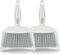 Mini Broom and Dustpan Set - Small Dustpan and Brush Set for Desk, Home, Tent, Gray 2pcs