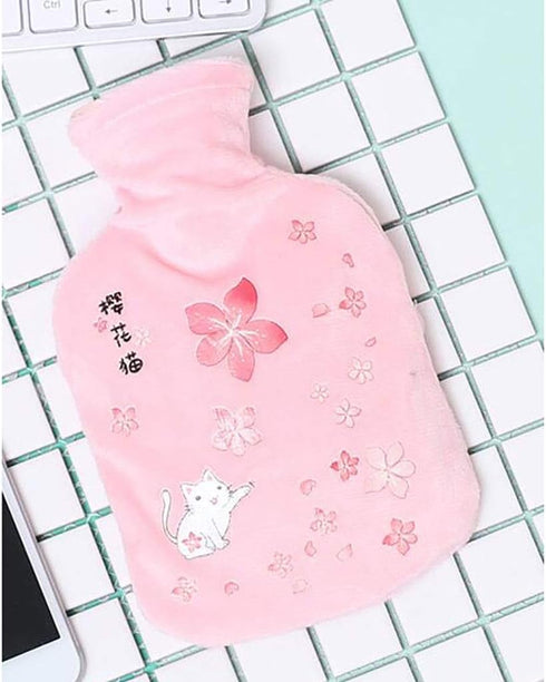 SKUZA 2 8 12in) Hot Water Bottle, Winter Winter Hot Water Bottle Hand Warmer Cute Hot Water Bag with Soft Detachable