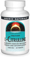 Source Naturals L-Citrulline 1,000 mg, Supports Exercise Recovery, Energy and Detoxification*, 30 Tablets