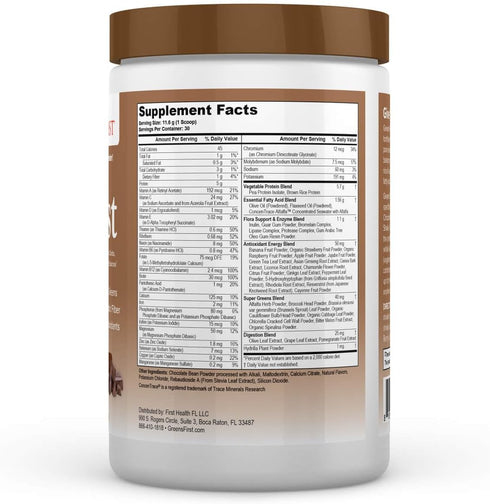 Greens First Boost - Plant-Based Protein & Balanced Nutrition, Superfood Shake Mix, Dairy-Free, Vegan