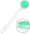 Silicone Body Scrubber Exfoliator - Long Handle Shower Brush with Soft Bristles, BPA Free, Non-Slip