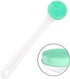 Silicone Body Scrubber Exfoliator - Long Handle Shower Brush with Soft Bristles, BPA Free, Non-Slip