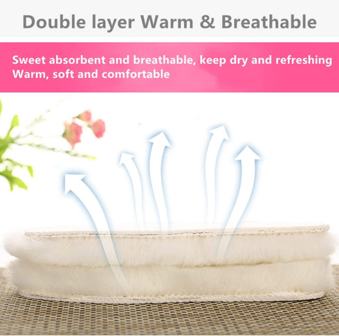 Thieaudio Sheepskin Insoles, Genuine Thick Warm Wool Insert for Women Men, Warm Fleece Wool Insoles, Replacement