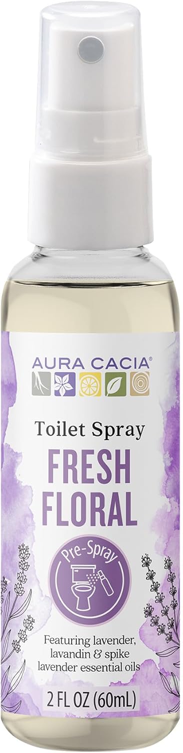 Aura Cacia Fresh Floral Toilet Spray, 2 Fl. Oz.