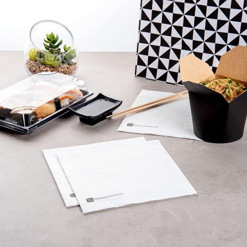 Restaurantware Luxenap 15.8 x 15.8 Inch White Linen-Feel Disposable Napkins, 25 Count - Durable Sustainable Square