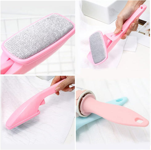 Magic Lint Brush 2Pcs - Fabric and Clothes Cleaner, Pet Hair & Dust Remover with Pop-up Multi-Directional Swivel Head