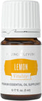 Young Living Lemon Vitality Essential Oil 5ml - 100% Pure Food-Grade Citrus Flavor Enhancer for Culinary Use