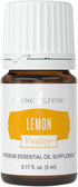 Young Living Lemon Vitality Essential Oil 5ml - 100% Pure Food-Grade Citrus Flavor Enhancer for Culinary Use