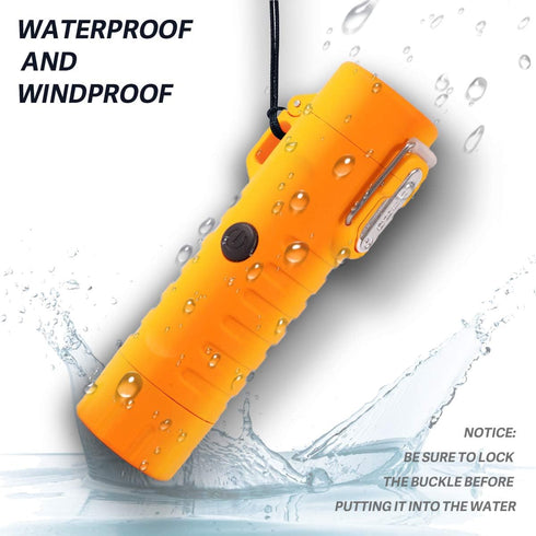 Outdoor Waterproof Lighter, Double Arc Plasma Lighter with LED Flashlight, USB Rechargeable, Windproof Flameless