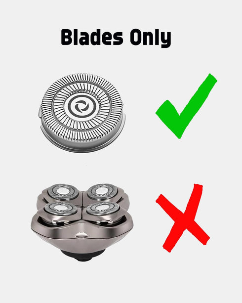 Replacement Blade for Skull Shaver Pitbull Gold/Silver PRO, Butterfly Kiss, Palm Electric Razors, 8 Blades & 2 Cleaning