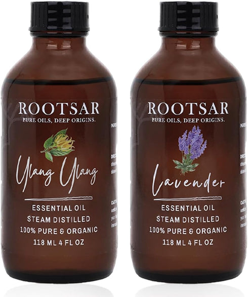 Lavender & Ylang Ylang Essential Oils Set 100% Pure & Natural Diffuser