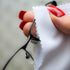 Eyeglasses Cleaning Cloths Bulk (5.5"x5.5", White, 100 pcs) for Lenses, Screens, Cameras, Delicate Surfaces