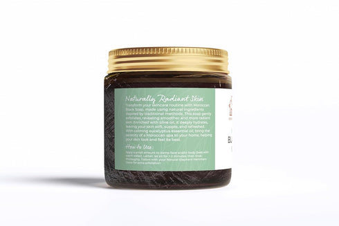 Natural Elephant Moroccan Black Soap With Eucalyptus Essential Oil 200g (7oz)