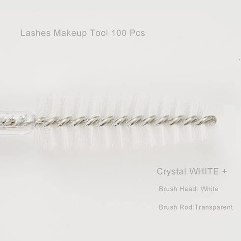 i-Laesh Crystal Mascara Wands Disposable - Eyebrow/Eyelash Brushes for Extensions, Makeup Tool 100 Pcs