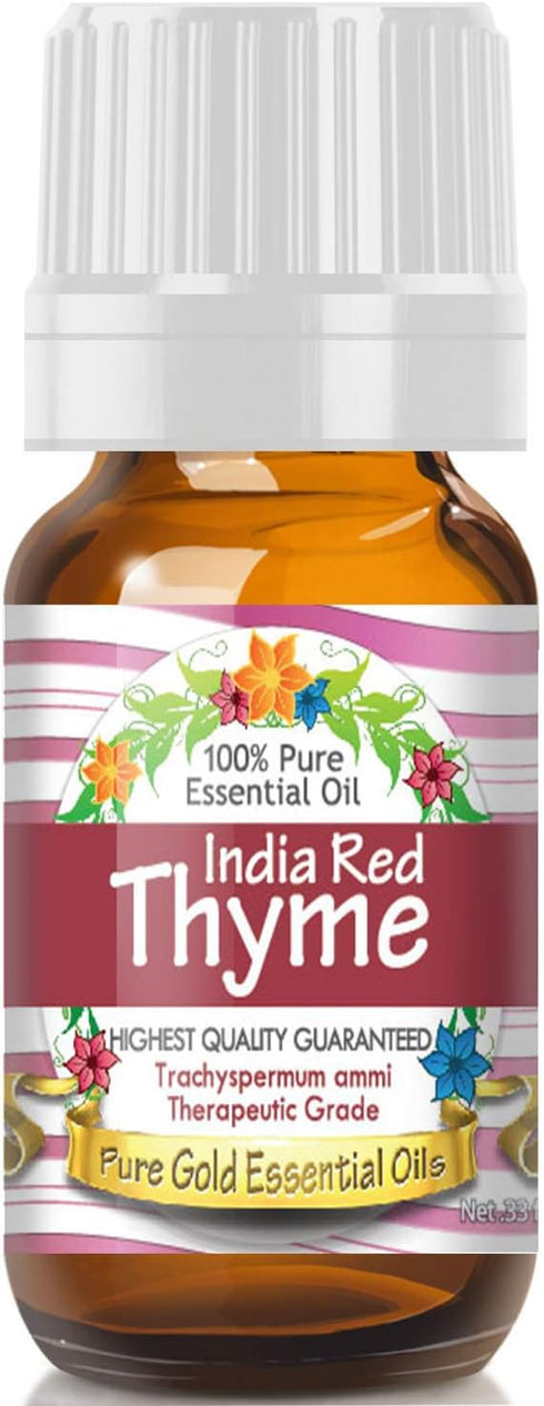 Pure Gold Essential Oils - Thyme (India Red) Essential Oil, 0.33 Fluid Ounces