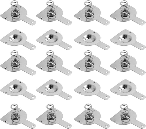 Fielect 50Pairs 18650 Battery Spring Plate, Positive Negative Conversion Spring Contact, 18.5mmx16mm