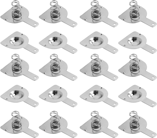 Fielect 50Pairs 18650 Battery Spring Plate, Positive Negative Conversion Spring Contact, 18.5mmx16mm
