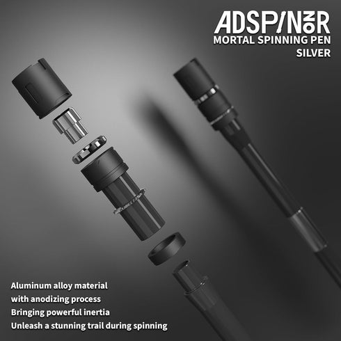 Weighted Mortal Spinning Pen Mod, Pen Spinning Tricks & Practice Heavier, Balanced, Anti-Slip Grip, Writable with Brass