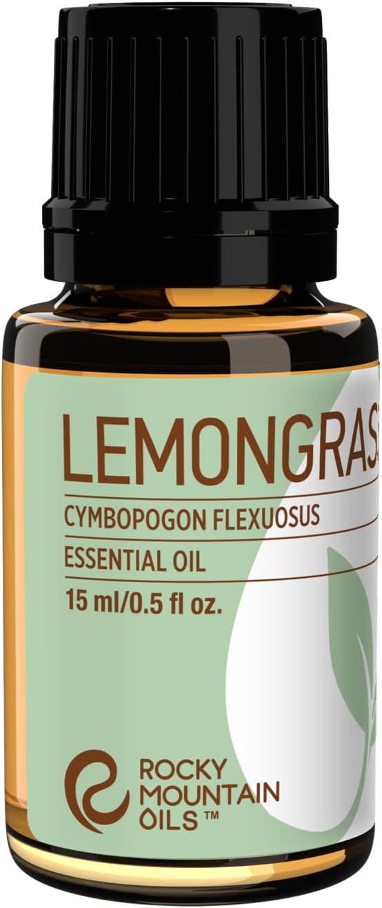 Rocky Mountain Oils Lemongrass Essential Oil - Essential Oils for Diffusers, Topical, Home - 15ml