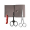 LIVINGO 4.5 inches Professional Beard & Mustache Scissors for Men, Stainless Steel Trimming Shears Kit with Comb & Case