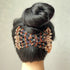 Magic Easy Combs for Women - Elastic Beaded Double Hair Clips for Hair Styling or Decoration (Black + Blue + Green +