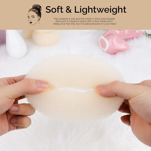 Teenitor Hair Bun Shaper Set with 20pcs Extra-large, Large, Medium, Small Doughnuts Ring Stylers, Blonde Bobby Pins