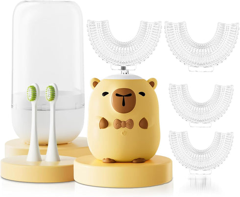 TOPSTLION Kids U-Shaped Electric Toothbrush for Toddlers, Sonic Ultrasonic Automatic Toothbrush with Soft