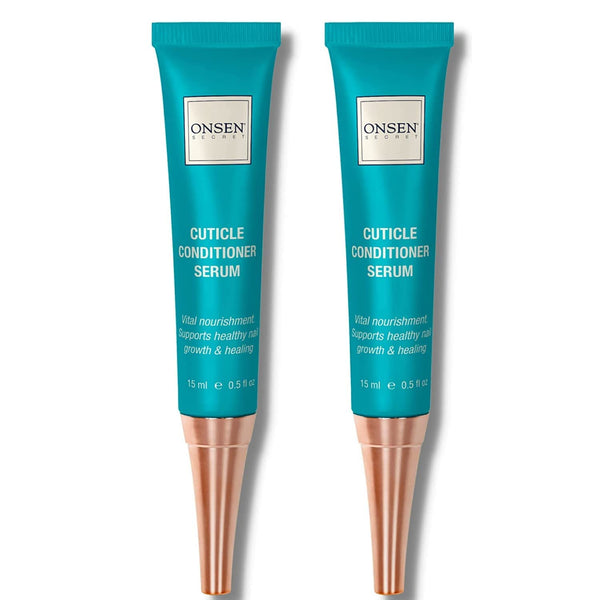 Onsen Cuticle Cream with Nail Cuticle Oil, Softener with Japanese Natural Healing Minerals (2 Count / 15 ml)
