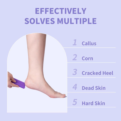 NOVAL Pumice Stone for Feet - Disposable Foot Scrubber, Callus Remover, Purple Pumice Sponge, 40 PCS