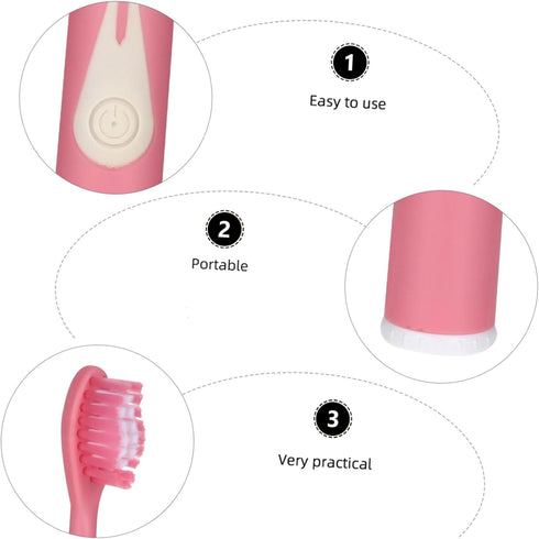 Vaguelly Portable Sonic Electric Toothbrush for Adults Rechargeable Whitening Toothbrush Travel Case Brush Heads