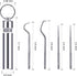 Ninelimi 12 Set Pieces Portable Stainless Steel Pocket Reusable Metal Toothpicks with Holder for Outdoor Picnic Camping