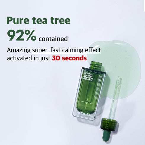 MEDIHEAL Teatree Calming Moisture Ampoule (1.7 fl oz, 1 Pack), Quick Calming and Deep Hydrating for Sensitive Skin
