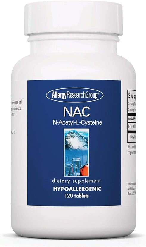 Allergy Research Group NAC Supplement - N-Acetyl-L-Cysteine, 120 Count, Supports Immune Function, Healthy Mucus