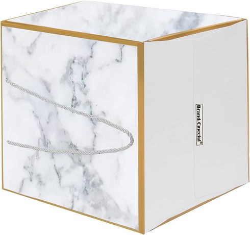 Superior Marble Extra Large Gift Bag, 11.8 inch Square Giant Reusable Gift Bag for Weddings and Birthdays