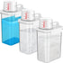 3 PCS Liquid Laundry Detergent Dispensers, 61oz Bead Dispenser, Clear Airtight Container with Measuring Cup