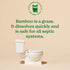 Caboo Tree Free Toilet Paper, 300 Sheets per Roll, Quick Dissolving 2 Ply, Septic Safe Bath Tissue