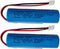 XINLANTECH 3.7V 2600mAh 18650 Rechargeable Li-ion Battery with Jst XH2.54/2P Connector Plug Wires