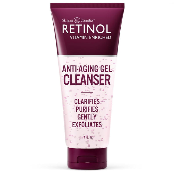 Retinol Anti-Aging Gel Cleanser - Gently Cleans & Exfoliates for Soft, Smooth Skin