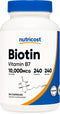 Nutricost Biotin (Vitamin B7) 10,000mcg (10mg) Supplement, 240 Vegetarian Capsules, Gluten Free, Quick Release