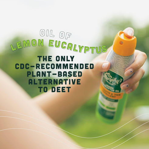 Murphy's Naturals Lemon Eucalyptus Oil Insect Repellent Mist, DEET-Free Plant-Based Mosquito and Tick Repellent, 6 Ounce
