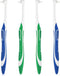 4 Pcs Tuft Toothbrush Set, Tufted Brush, Interspace Toothbrushes for Detail Cleaning (2 Blue + 2 Green)